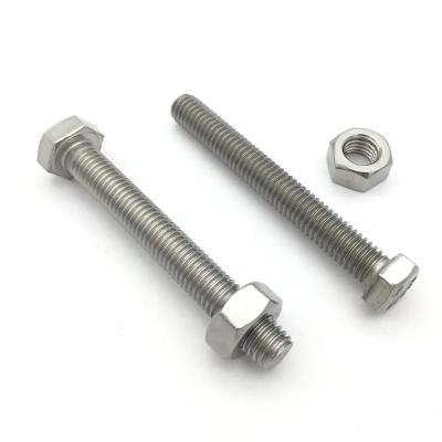 China Grade 8.8 M32 Stud Bolt And Nut Super Duplex Stainless Steel Stud Bolts SS2205 Bolt for sale