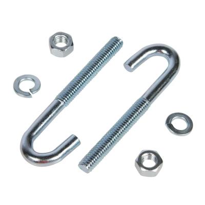 China Threaded 6mm M24 Foundation Anchor Bolts J Type Hook Bolts With Nuts Hot Dipped for sale