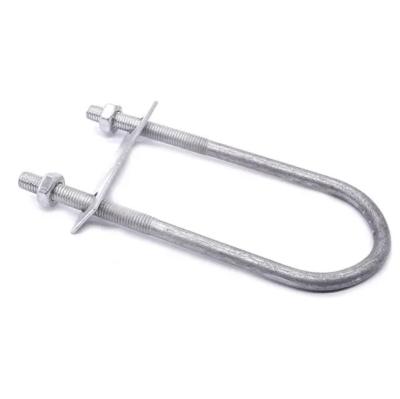 China 304 316 Stainless Steel U Bolt M12 100mm Square U Bolt DIN3570 High Strength SS Hardware for sale