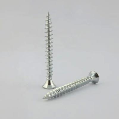 Китай Wholesale white zinc plated countersunk head M4 self-tapping/wood screws продается