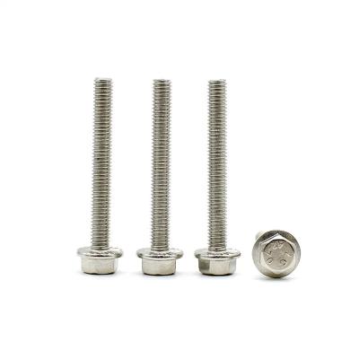 China Hex Flange Bolt Chinese Factory Supply Titanium Alloy Steel Hexagon Flange Bolts M6 M8 for sale