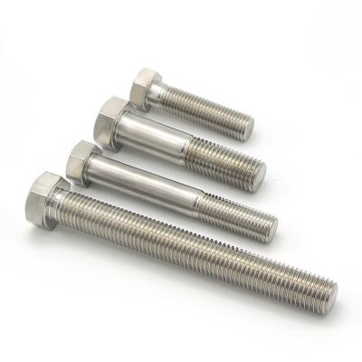 China DIN933 931 Hex Head Bolts And Nuts Nickel Alloy Inconel 600 601 625 825 Hex Bolt / Screws for sale