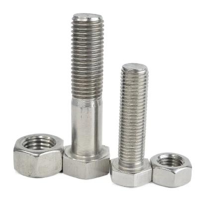 China Stainless Steel Hex Bolt Full Thread Hexagon Head Screws Bolts Din933 Bolt And Nut Set for sale