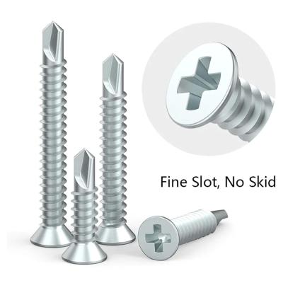 China Hex Head Metal Screws ANSI B 16.9 Drill Point Right Hand Thread Count Self Drilling Screws for sale
