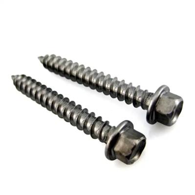 China 904L Stainless Steel Hex Flange Washer Head Concrete Screw 1/2 Inch High Strength for sale