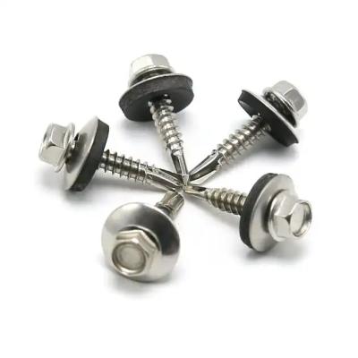 China Hex Flange Washer Csk Head Self Drilling Roofing Screw With Bonded EPDM Rubber Washers for sale