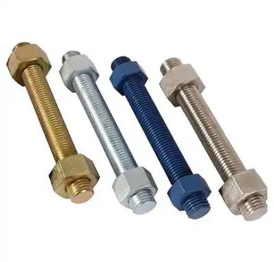 China JIS Standard Stainless Steel Stud Bolts Polished Hex Head DIN/ANSI/GB Grade Threaded Fasteners for sale
