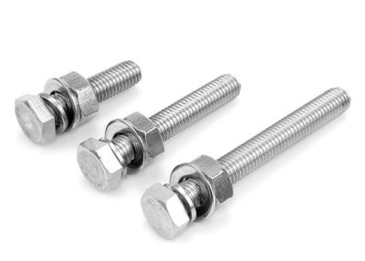 China Hex Drive 8.8 Grade Stainless Steel Bolts 120 Thread Length Polished Hex Head Bolts 1 Pitch for sale