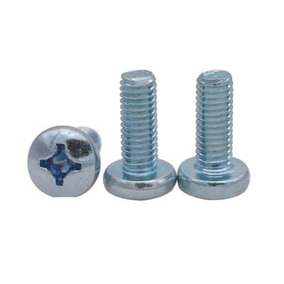 China Blue Zinc DIN 7985 Sus304 Nut Bolt Cross Recessed Head Screw for sale