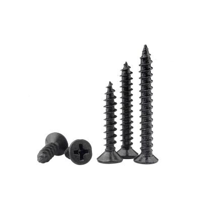 China Din912 M5 Self Tapping Black Flat Round Head Plated Metal Screws for sale