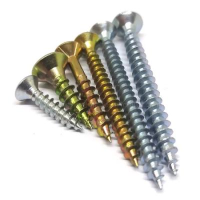 China Zinc Flat Head MDF Stainless Wood Furniture Chipboard Screw for sale