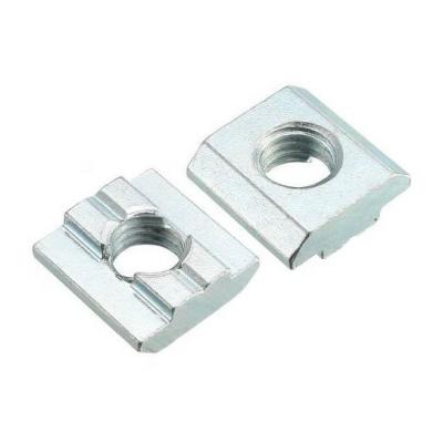 China Galvanized Zinc Plated Plain Carbon Steel T Slot Sliding Hammer Head Nuts for sale