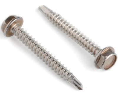 China Galvanized Self Drilling Hexagonal Head Tapping Screws For Connection for sale
