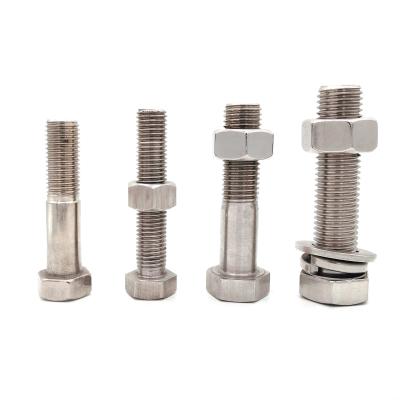 China Stock factory price A2 A4 stainless steel / titanium bin hex bolt nut for sale