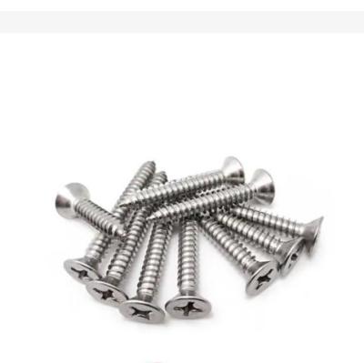 China Flat Head Screws DIN 7982 Cross Recessed Countersunk Head Tapping Screws for sale