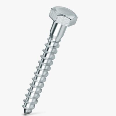 China DIN 571 Hexagon Head Type Wood Screws Self Drilling Wooden Bed Screws for sale
