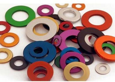 China M2 M3 M4 M5 M6 M8 Black Silver Red Blue Orange Color Anodizing Flat Aluminum Washer for sale