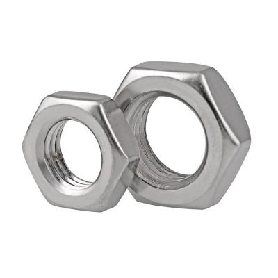 China M6 M8 Carbon Steel Hexagon Thin Nuts M12 Stainless Steel Hex Flat Jam Nut DIN439 for sale