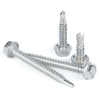 China Hexagon Flange Head Self Drilling Screws With Tapping Screw Thread for sale