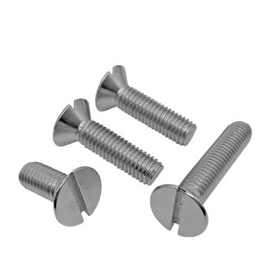 China Good Sale M8 M10 Stainless Steel SS304 Slotted Flat Head Screw for sale