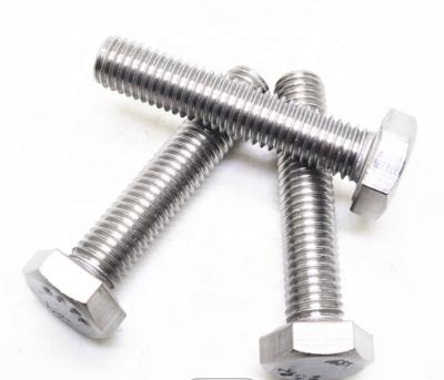 China In Stock Steel Fastener Stainless Steel 304 A2-70 Bolt Full Threaded Hex Bolt with Plain M10-M24 DIN931 for sale