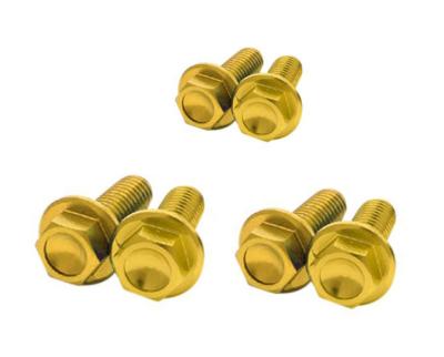 China IATF16949 Passed Factory Custom Hex Head fasteners Carbon Steel Gold Bolts Brass Nut For Motorcycle for sale