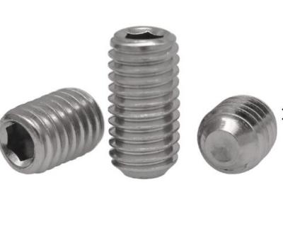 China DIN 916 Allen Drive No Head Grub Set Screws DIN916 stainless Steel 316 Hexagon Socket Set Screws With Cup Point for sale