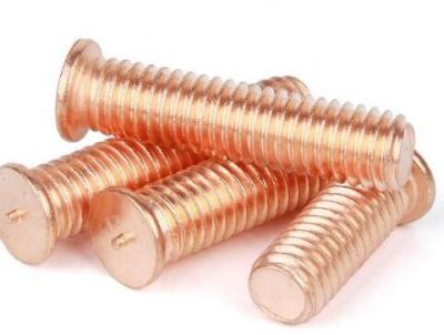 China stainless steel copper plated CD flanged fully threaded capacity discharge spot welding studs screw for sale