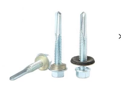 China carbon steel hexagon head screws with 1022A EPDM hex head self-drilling screws for sale