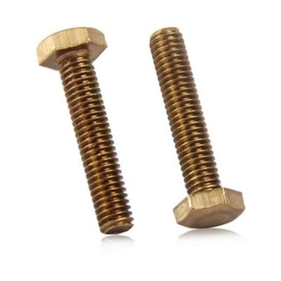 China DIN933 Hex Bolt Nut M6 Brass Nuts And Bolts for Structure Pipe for sale