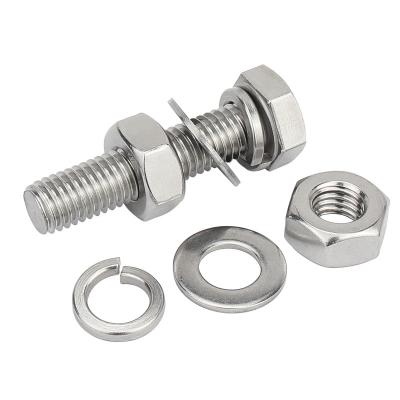 China M10 Hex Head Bolt Nut SS304 SS316 M6 - M20 Hot Dip Galvanized Hex Bolt And Nut for sale