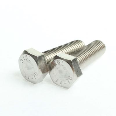 China Hexagon Custom Stainless Steel Screw DIN931 Furniture Hex Head Bolts And Nuts DIN933 for sale