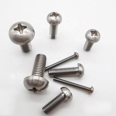 China Threaded Stud Bolts DIN7985 Cross Recessed Raised Cheese Head M8 Titanium Screws Bolts for sale