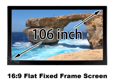 China Filme caseiro tela da tela de projeção de 106 polegadas, tela de projeção da montagem da parede com imagem clara à venda