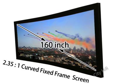 China 80mm Black Round Projection Screens ,  Movie Curved 160 inch projector Screen for sale
