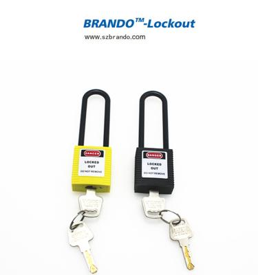 China Nylon long shackle Non-Conductive steel safety padlock industrial padlock for sale