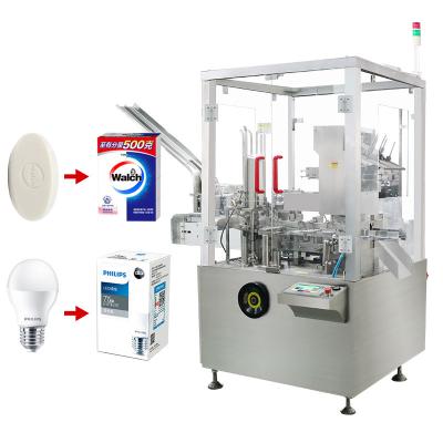 China Vertical Load Automatic Carton Box Packing Machine Small Product Bulb Bar Soap for sale