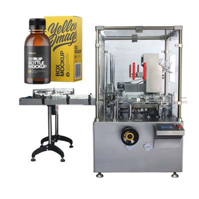 China Syrup Bottle Automatic Carton Box Packing Machine For 60ml 120ml for sale