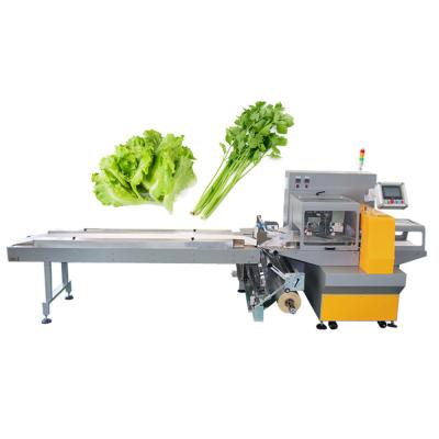 China Automation Iceberg Lettuce 300mm Flow Wrapper Packaging Machine for sale