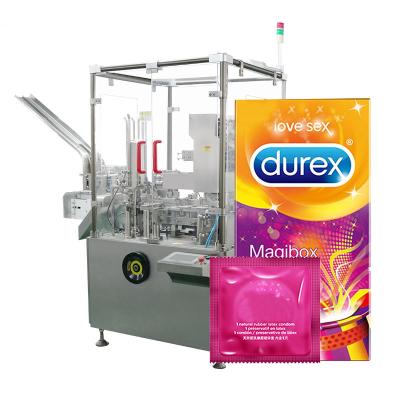 중국 콘돔 부대 향낭 넣는 기계 수직 넣는 기계 125carton/Min 판매용