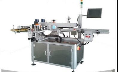 China Double Side Automatic Labeling Machine Carton Corner Side Seal Sticker Labeling Equipment for sale