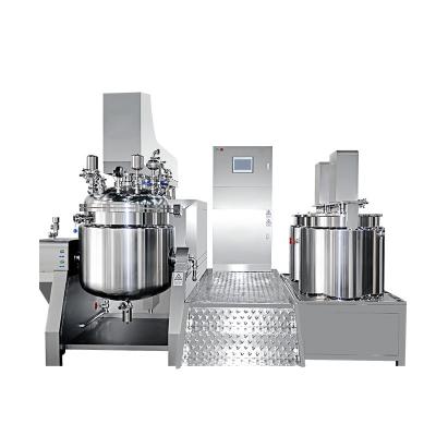 China Homogeneous Vacuum Emulsifying Machine Hydraulic Lifting Cosmetic Cream Mixer for sale