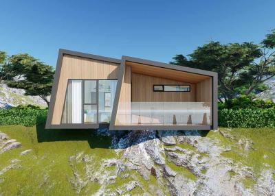 China Gray Wood Luxury Prefab House Kits / Duplex Modular Homes With Bathroom for sale