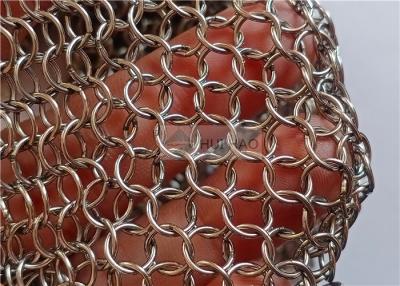 China Welding Stainless Steel Chain Mail Wire Mesh 0.8x7mm Used For Room Divider Curtains for sale