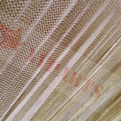 China Gold Color Metal Fringe Curtain Chainmail Wire Mesh Space Decoration for sale