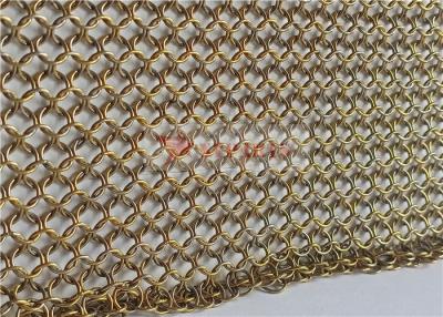 China Welded Type 7mm Ring Mesh Curtain Stainless Steel For Safety Screens for sale