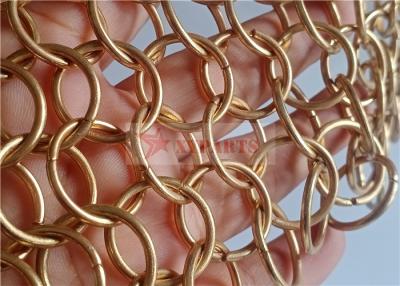 China Diseño y fabricación de cortinas de malla metálica con anillos de acero inoxidable en venta