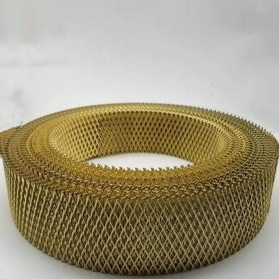China 2mm X4mm Aperture Flatten Expanded Brass Mesh For Room Shielded for sale