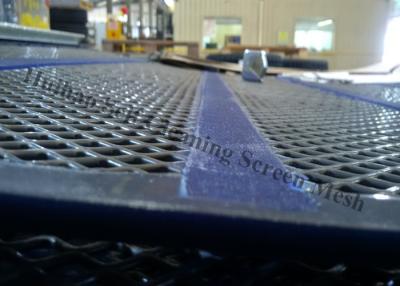 China Gravel Secondary Crusher Self Cleaning Screen Mesh Panel With 30mm PU Band for sale