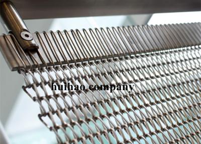 China Rose Gold Transit Spiral Weave Wire Mesh For Shop Drapery Divider W1.2m X L 3m for sale